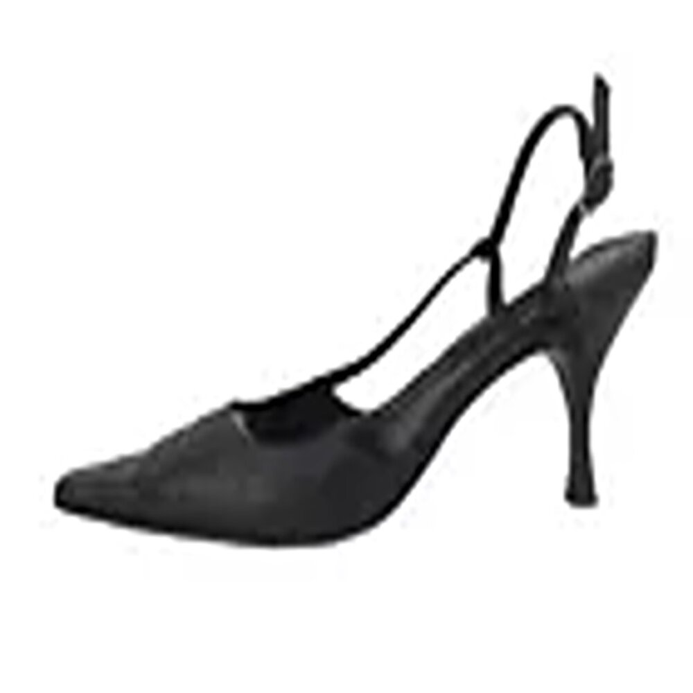 Colin Stuart Womens Black Leather Stiletto Slingback Heel Size US 6 M